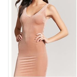 Apricot velvet tank dress